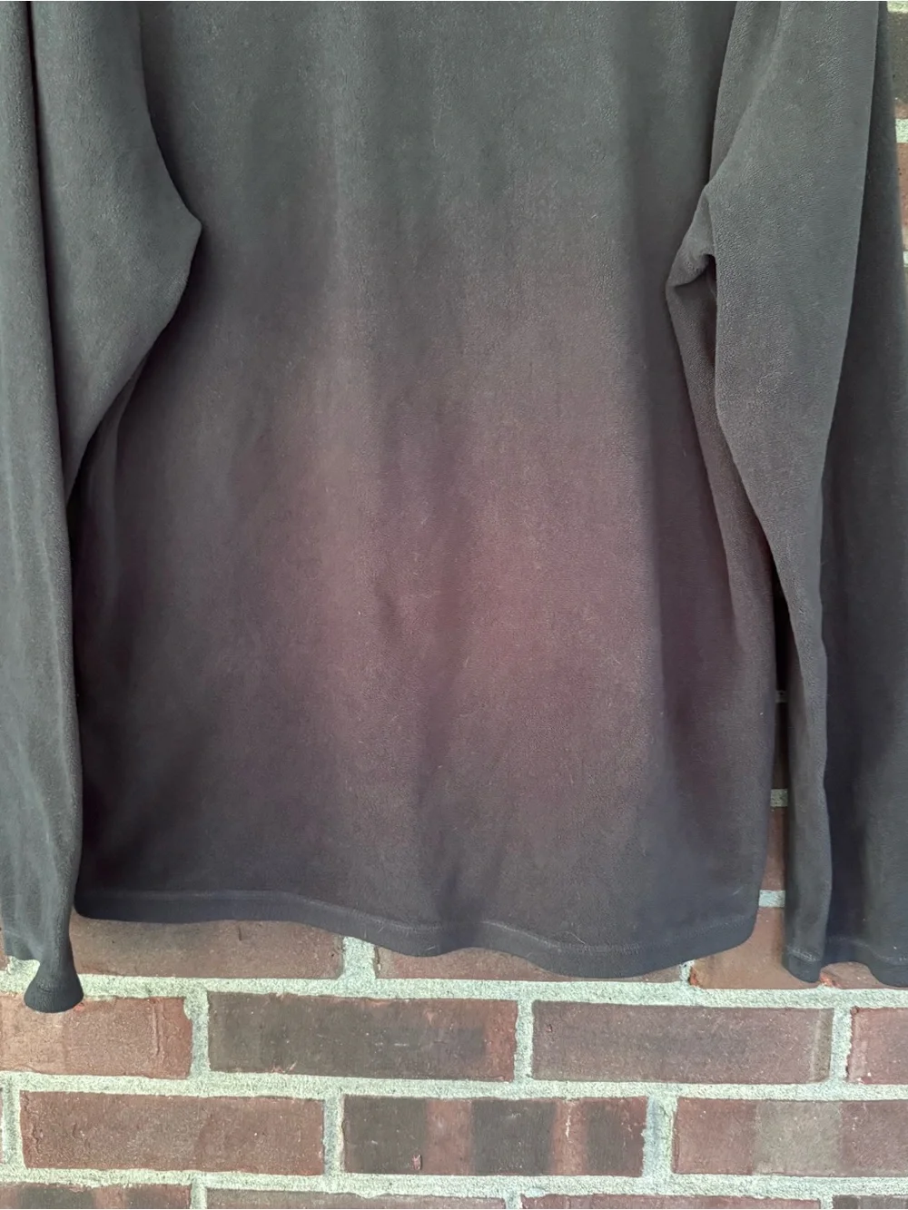 The North Face Mens Small 1/4 Zip Fleece Pullover Black Red Logo Jacket